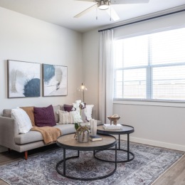 living area with easy access to other rooms